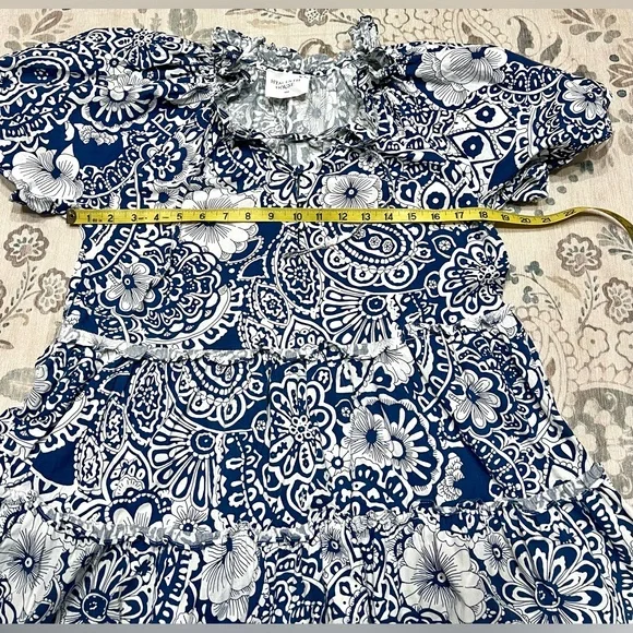 Hyacinth House Blue & White Floral Thea Mini Dress XXS - Picture 7 of 9